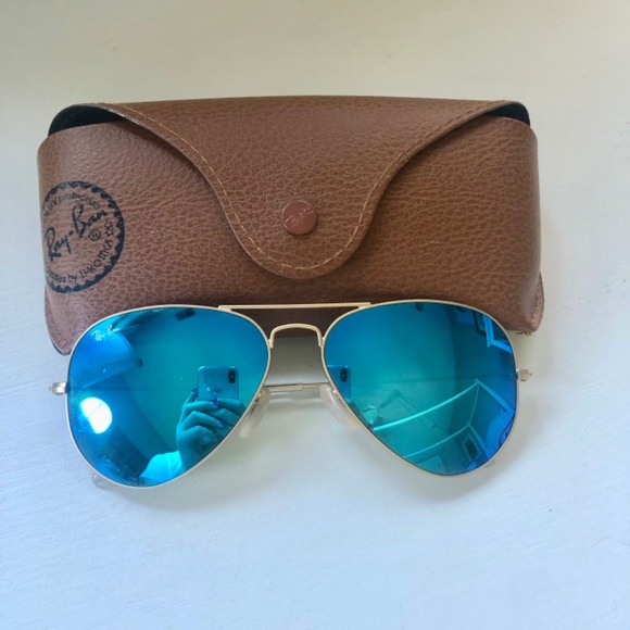 Ray-Ban Accessories - Authentic Ray-Ban Flash Aviators with Case/cloth
